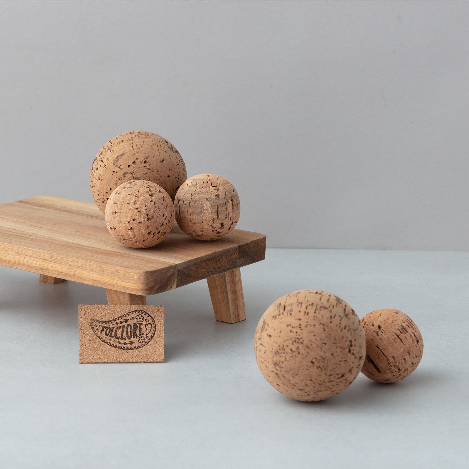Handcrafted natural cork balls | 50 mm,  80 mm and 90 mm