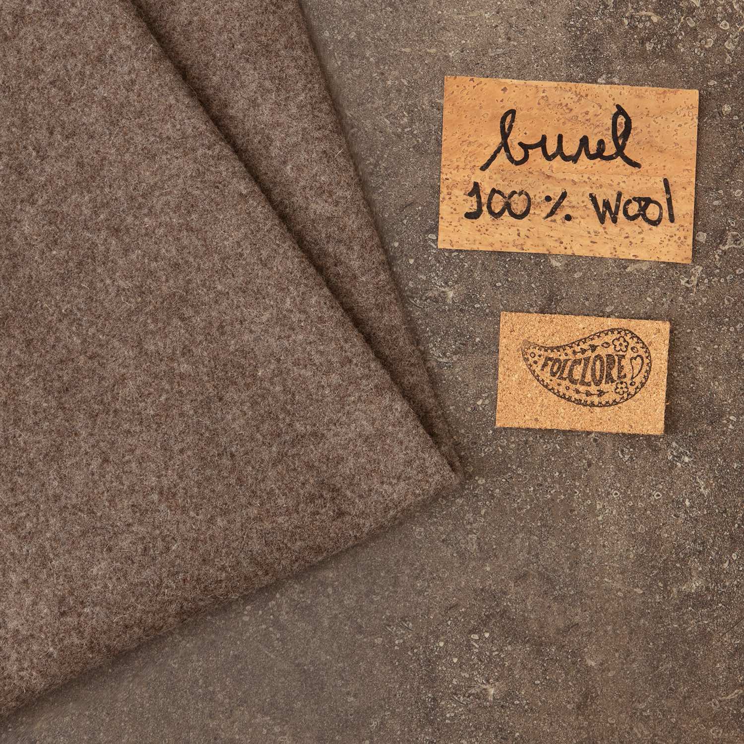 rustic dark grey brownish taupe wool fabric natural colours burel
