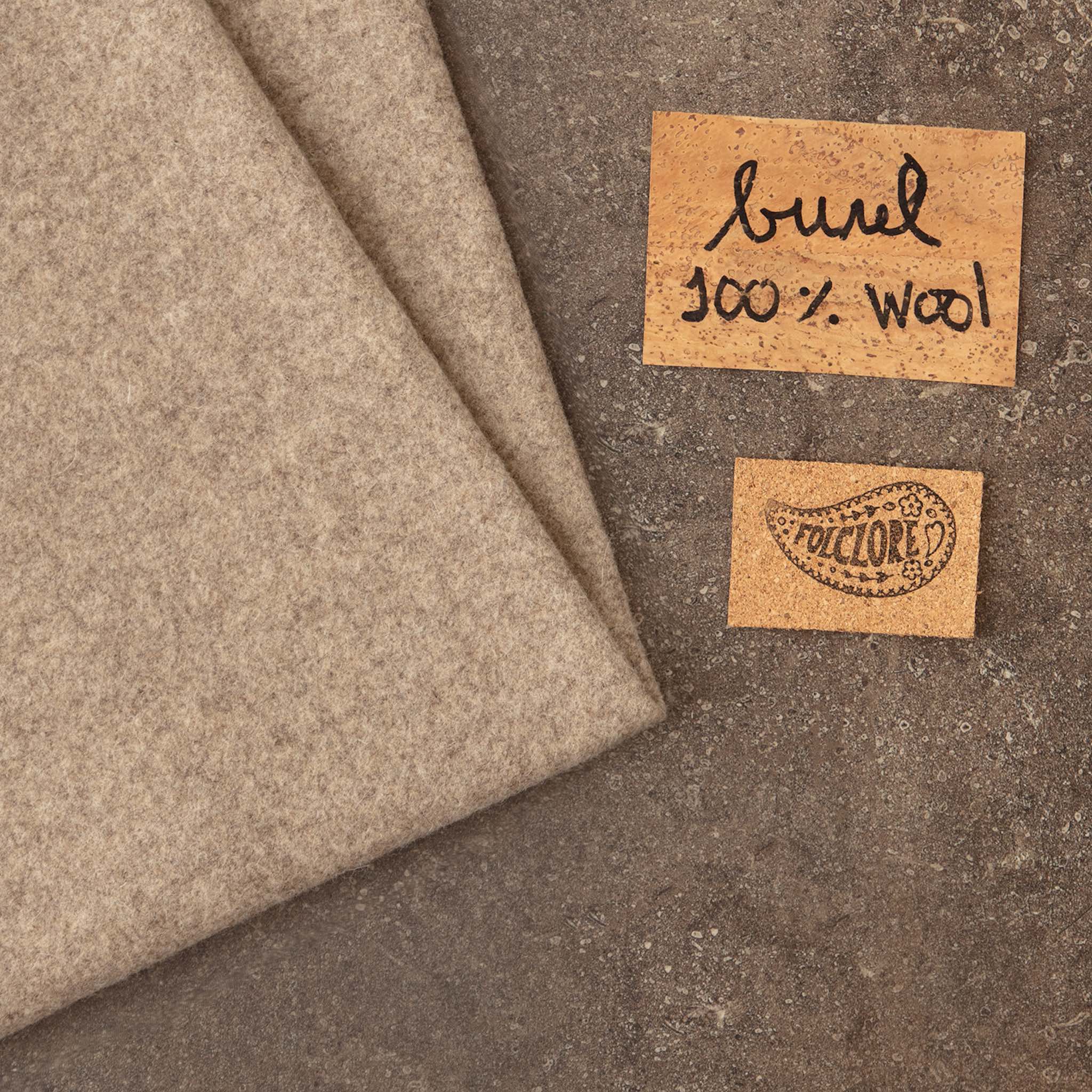 rustic grey brownish taupe wool fabric undid natural colours burel