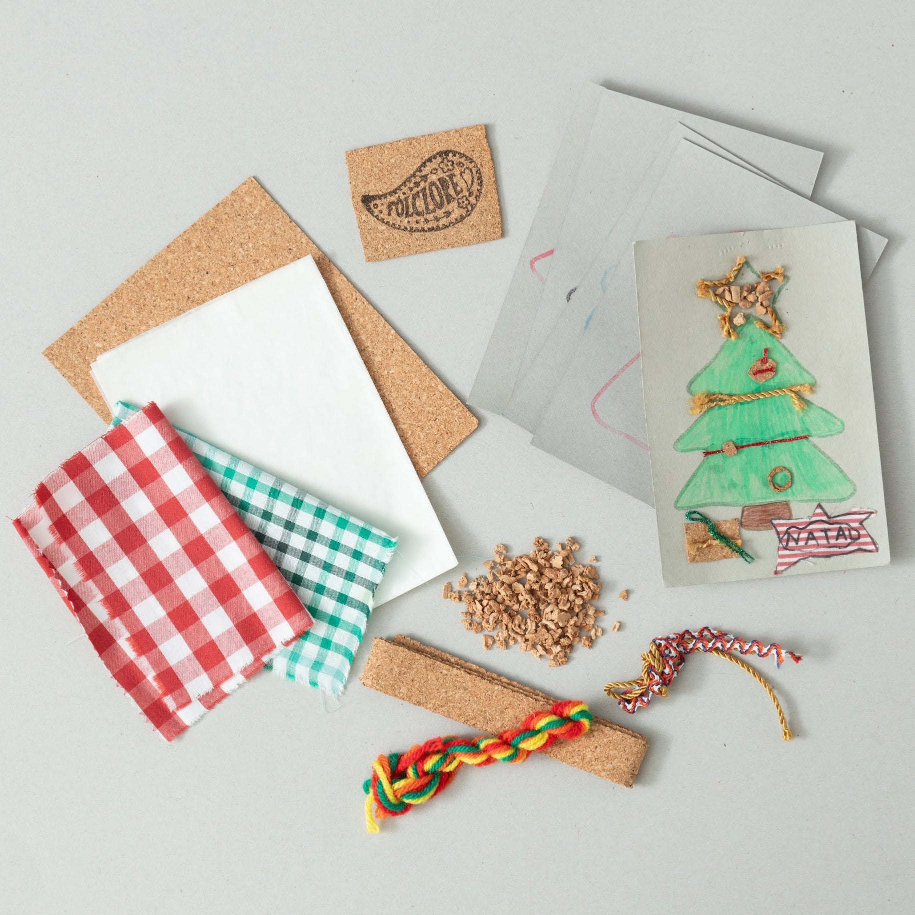 christmas cards scrapbooking portuguese materials kit