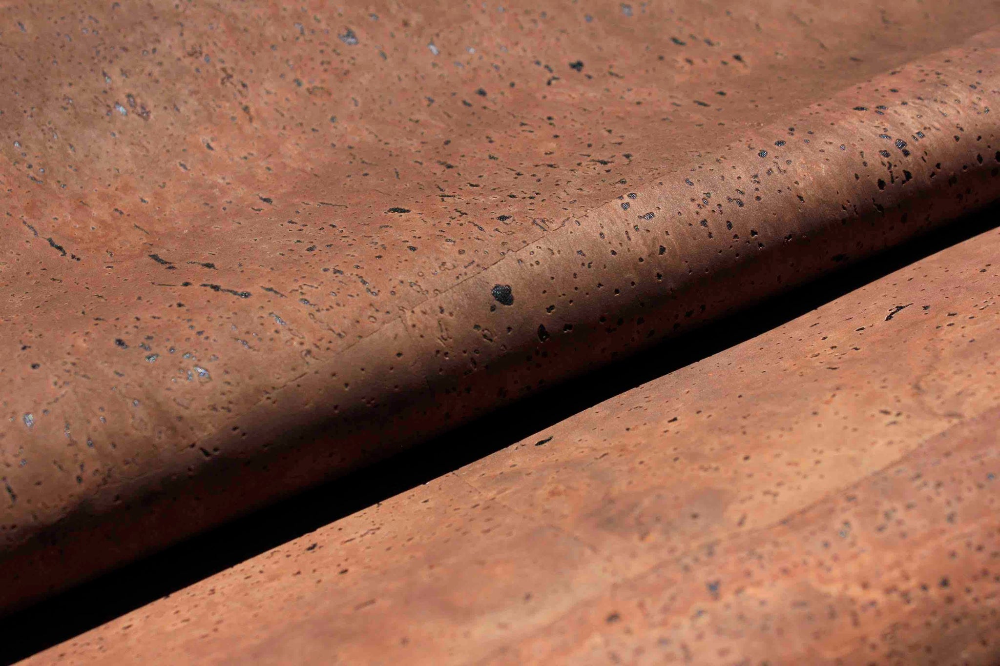 chocolate brown cork fabric / Leather