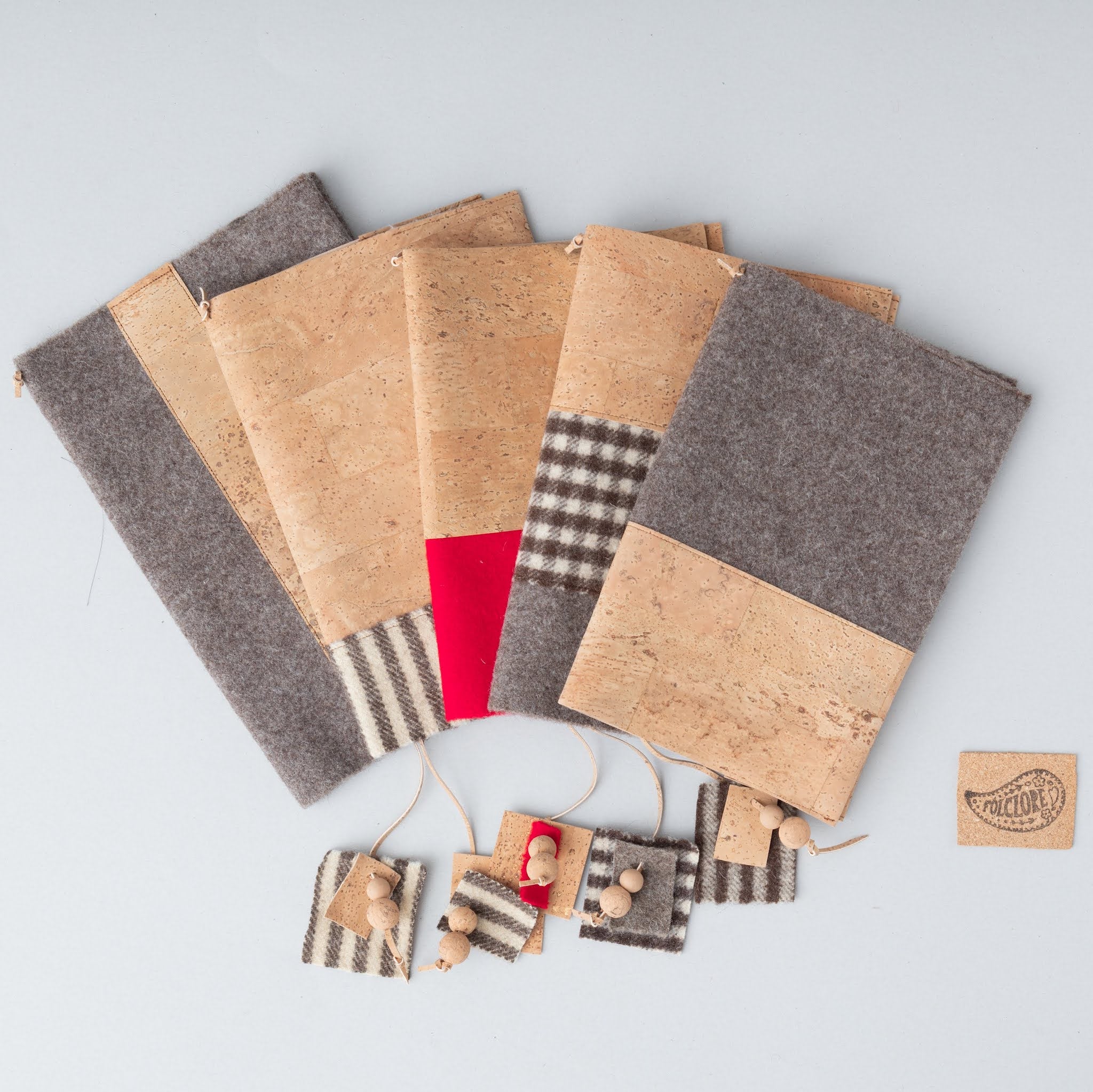 folclorecradfts wool and cork book covers' options 