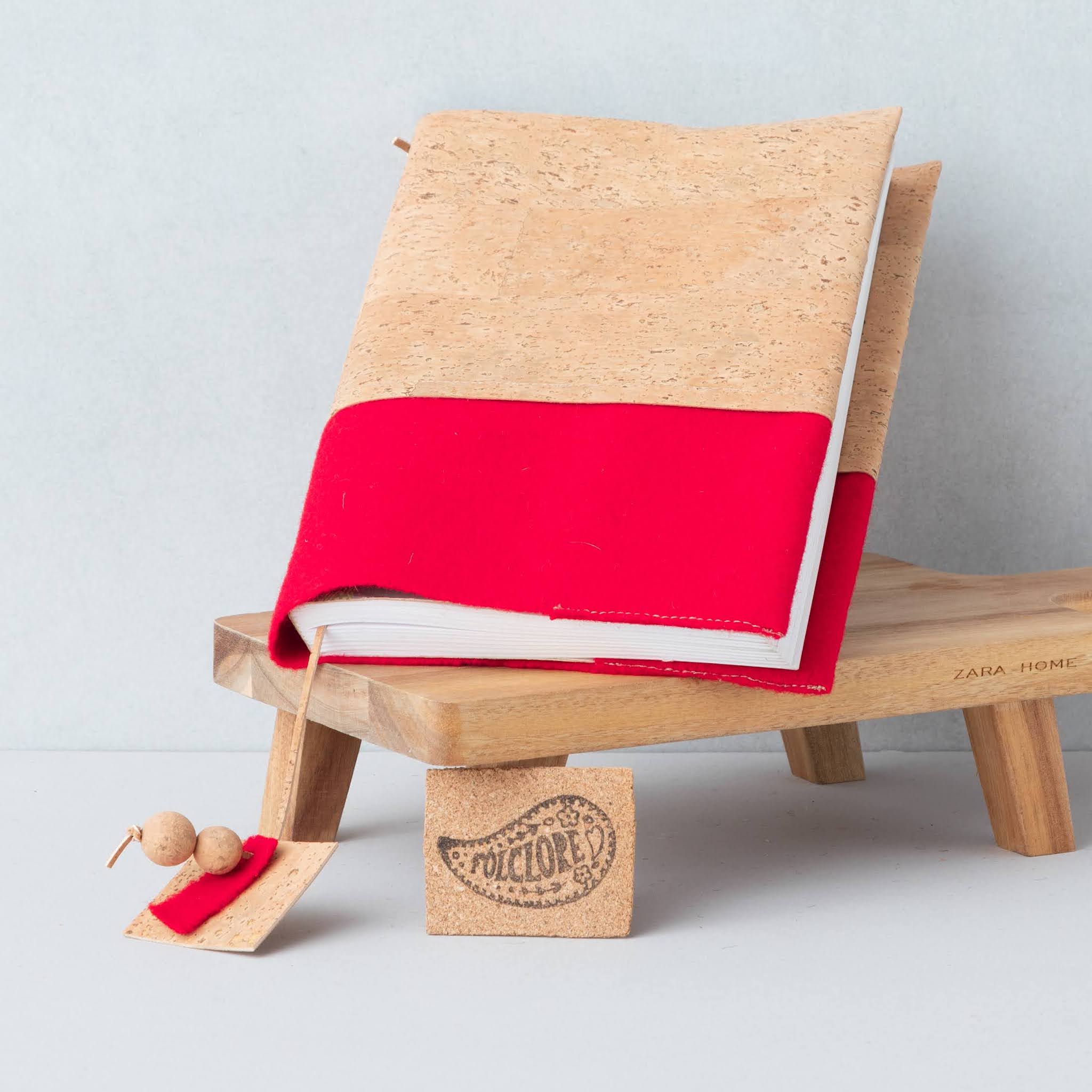 eco-friendly Portuguese gift crafted from burel and cork fabric