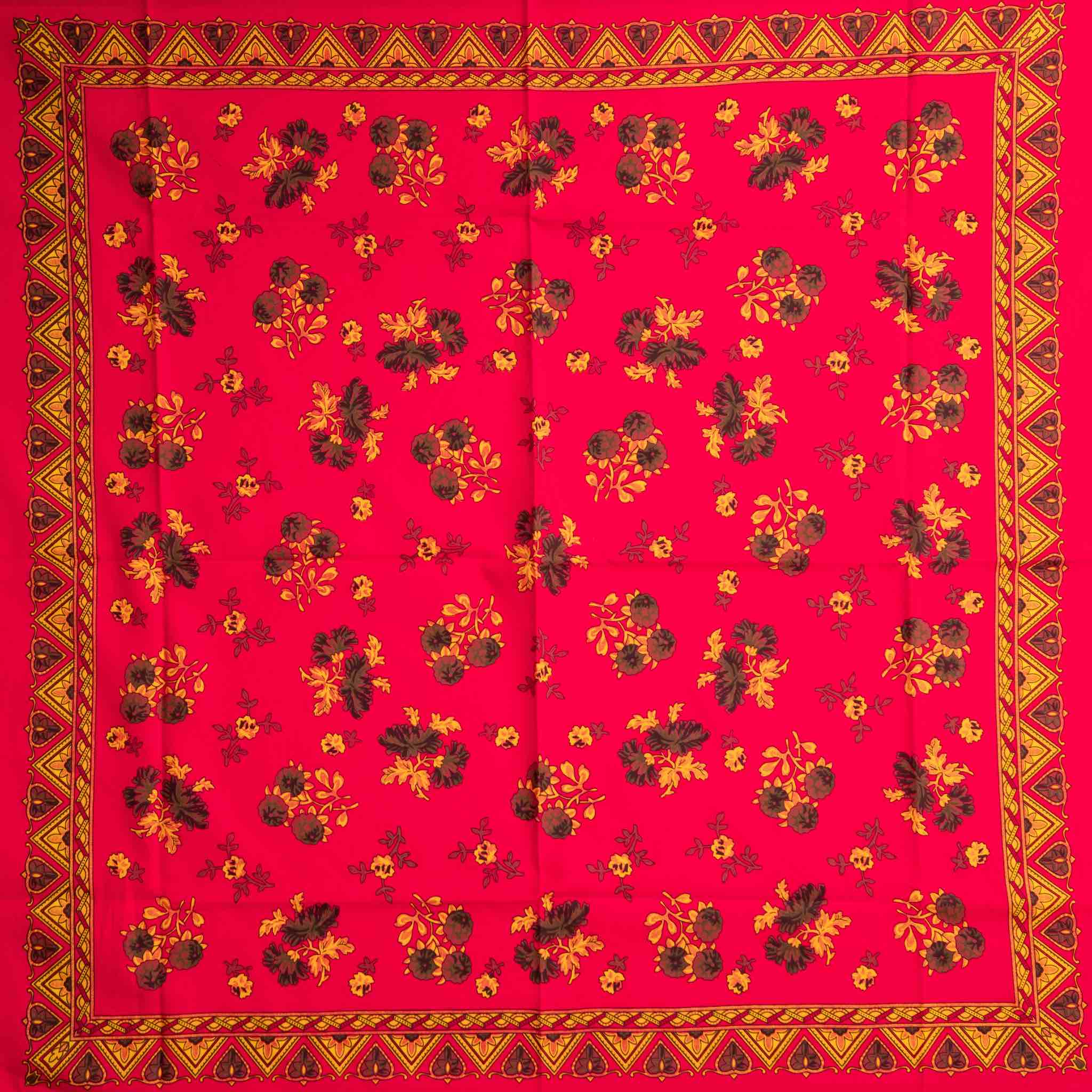 red and yellow made in Portugal fabric for shawls