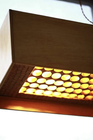 Cork & plywood pendant light