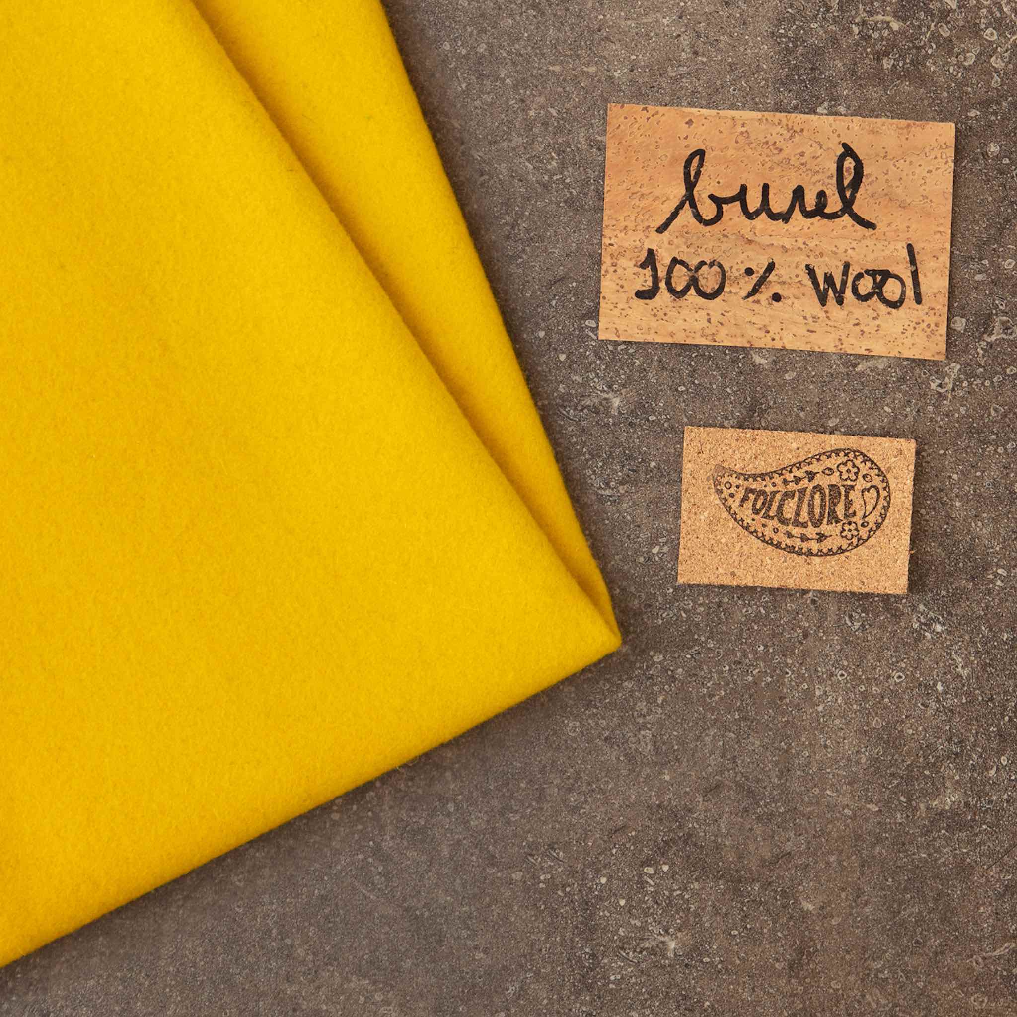unique colourful yellow Portuguese wool textile burel