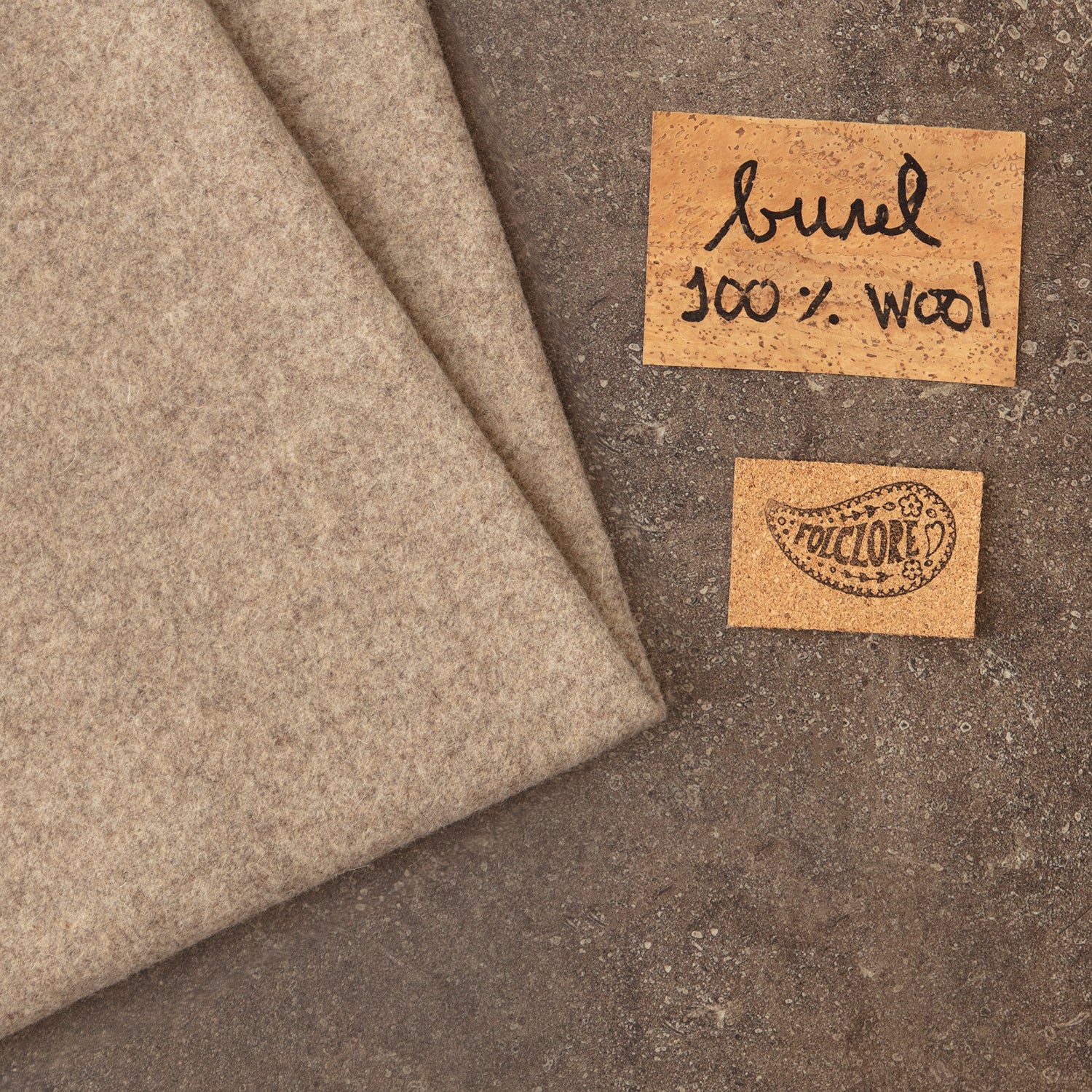 Burel – Portuguese boiled wool fabric in natural colors
