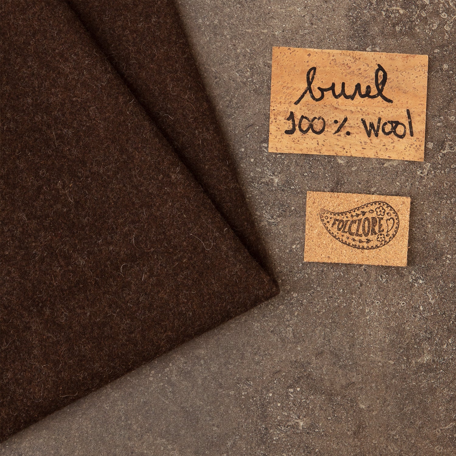 Burel – Portuguese boiled wool fabric in natural colors