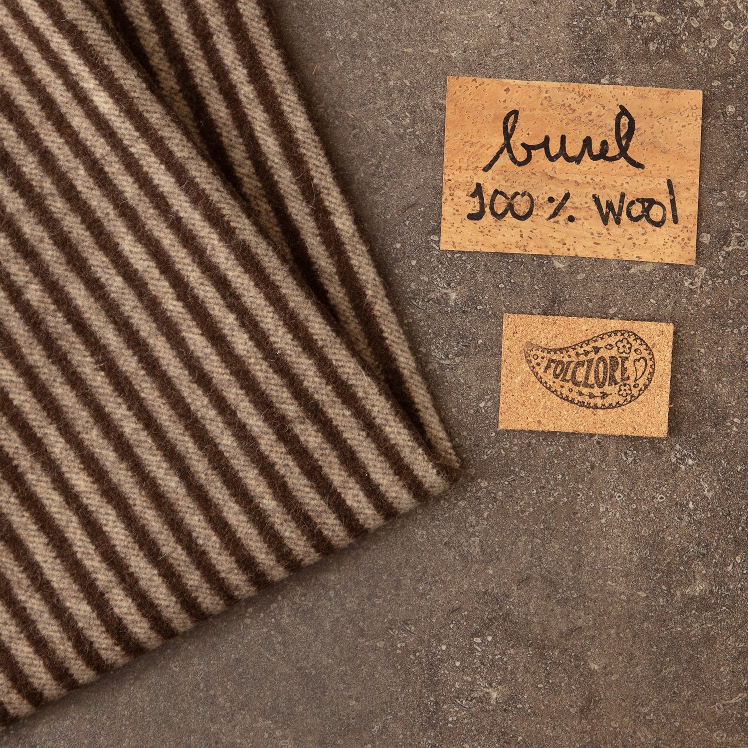 Burel – Portuguese boiled wool fabric in natural colours