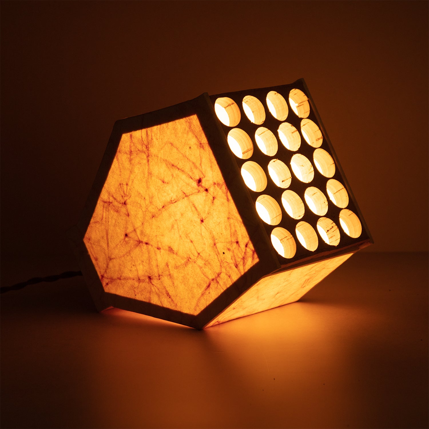 Cork and cotton paper table lamp