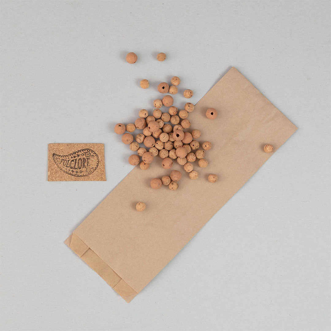 Natural round cork beads and balls | 10mm or 12mm