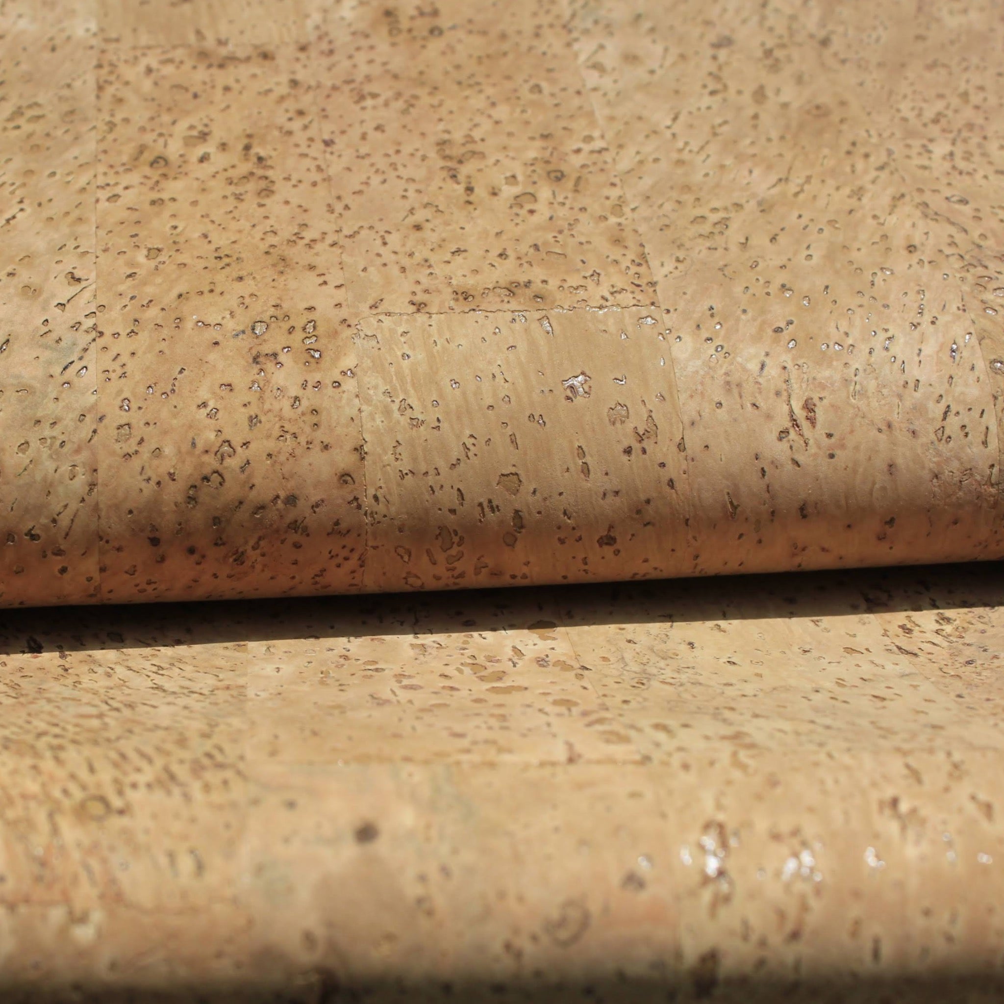 Cork fabric with textured natural pattern
